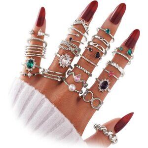 Silver Stackable Knuckle Rings